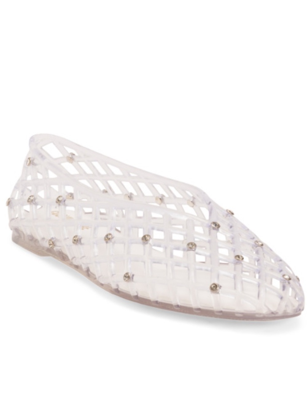 Cushionaire Rhinestone Jelly Flat Slip-On Shoes